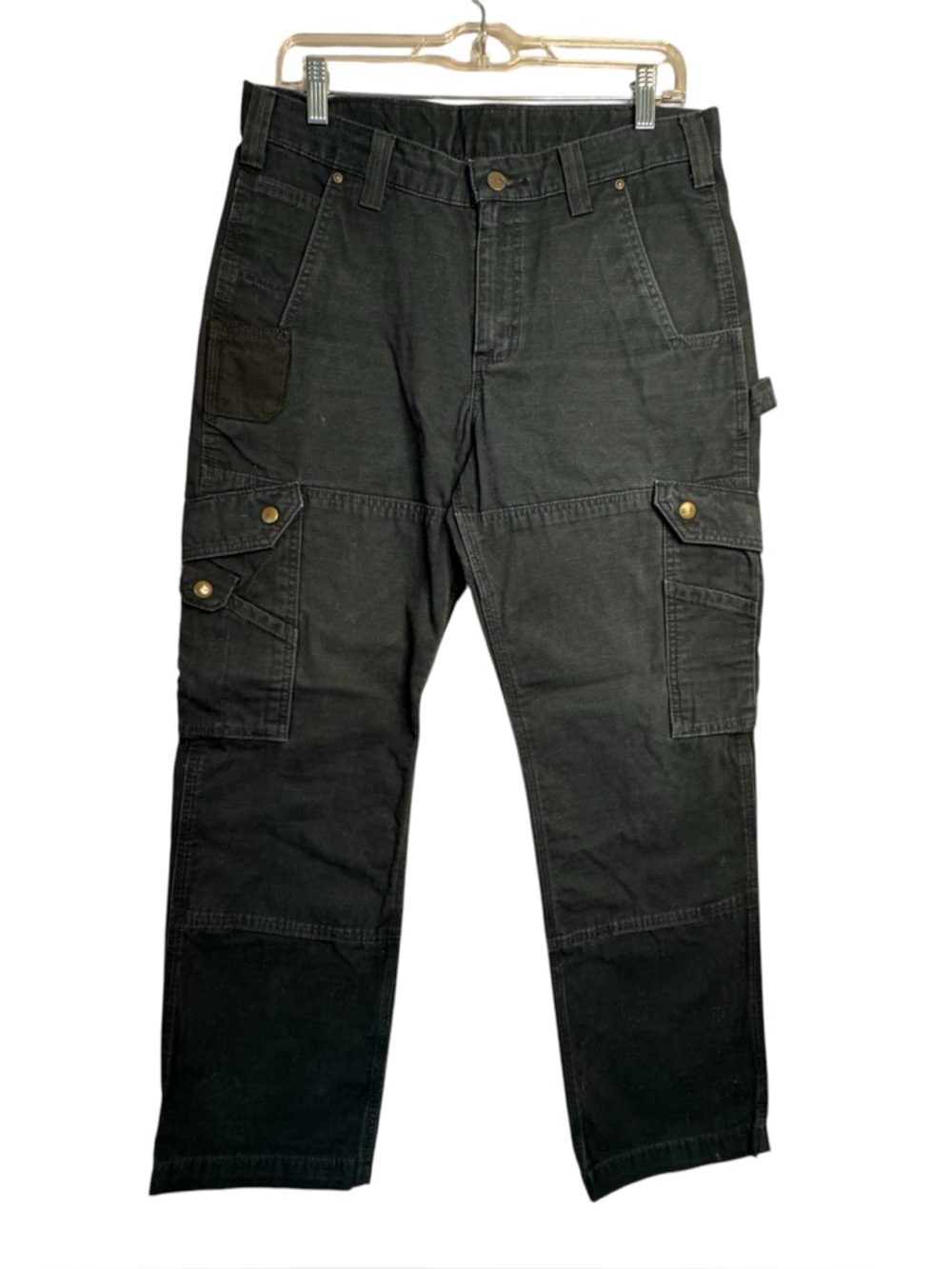 Carhartt Mens Rugged Flex Relaxed Fit Ripstop Cargo Work Pants Black Sz 32x29